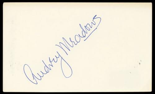 Audrey Meadows The Honeymooners Authentic Signed 3x5 Index Card BAS #BN89389