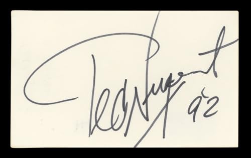 Ted Nugent Musician Authentic Signed 3x5 Index Card Autographed BAS #BL96457