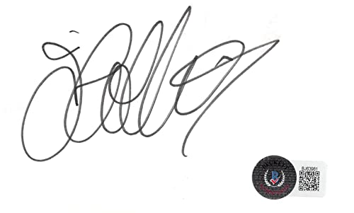 Joan Collins Dynasty Authentic Signed 3x5 Index Card Autographed BAS #BJ63981