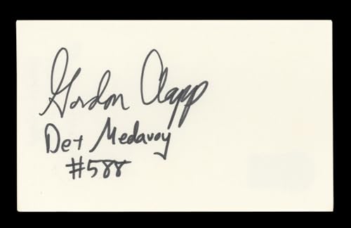 Gordon Clapp NYPD Blue "Det Meadavoy #588" Signed 3x5 Index Card BAS #AD70172