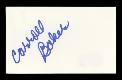 Carroll Baker Giant Authentic Signed 3x5 Index Card Autographed BAS #AD70344