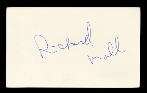 Richard Moll Night Court Authentic Signed 3x5 Index Card BAS #BL96555