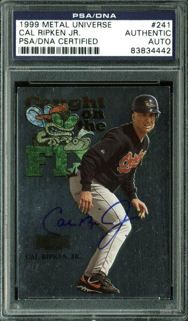 Orioles Cal Ripken Jr. Signed Card 1999 Metal Universe #241 PSA/DNA Slabbed