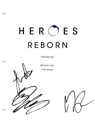 Heroes Reborn (3) Oka, Shekoni, & Grunberg Signed Script Cover BAS #AC33460
