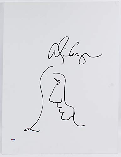 Alice Cooper Signed 18x24 Hand Drawn Self Portrait Sketch PSA/DNA ITP #7A26806