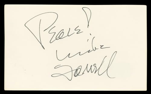Mike Farrell M*A*S*H "Peace!" Authentic Signed 3x5 Index Card BAS #BL96778