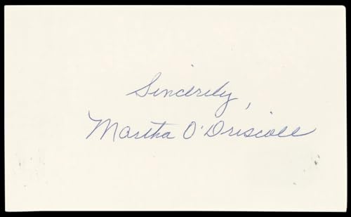 Martha O'Driscoll House of Dracula Authentic Signed 3x5 Index Card BAS #BN89208