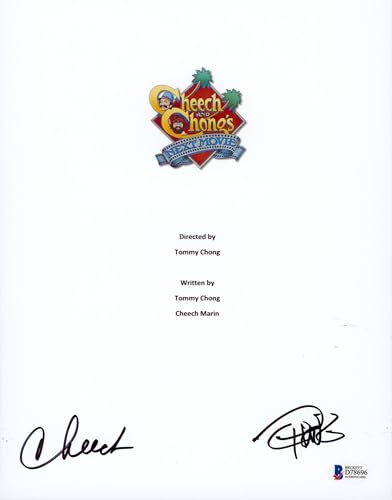 Cheech Marin & Tommy Chong Next Movie Authentic Signed Script Cover BAS #D78696