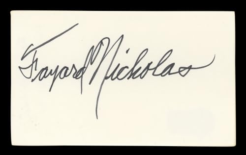 Fayard Nicholas The Pirate Authentic Signed 3x5 Index Card BAS #BL98810