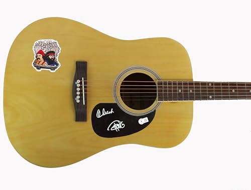 Cheech Marin & Tommy Chong Up in Smoke Signed Natural Guitar w/ Decal BAS 2