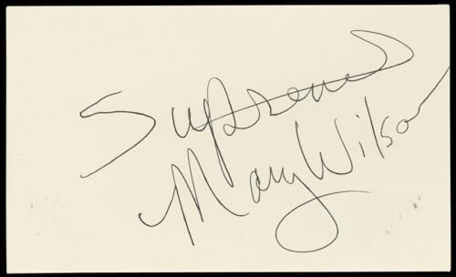 Mary Wilson Singer "Supremes" Authentic Signed 3x5 Index Card BAS #BN89435