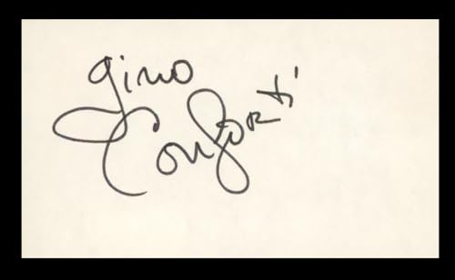 Gino Conforti Three's Company Authentic Signed 3x5 Index Card BAS #BP00906