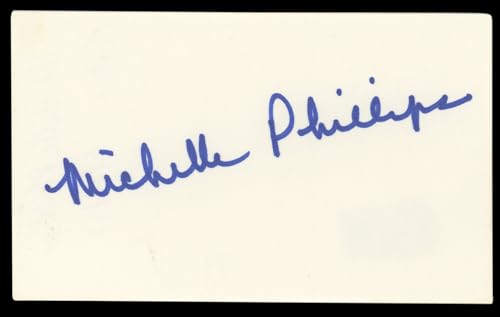 Michelle Phillips Knots Landing Authentic Signed 3x5 Index Card BAS #BL96504