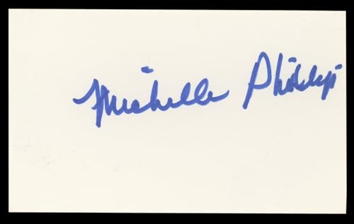 Michelle Phillips Knots Landing Authentic Signed 3x5 Index Card BAS #BL98855