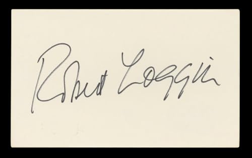 Robert Loggia Big Authentic Signed 3x5 Index Card Autographed BAS #BL96580