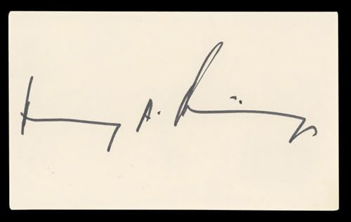 Henry Kissinger Authentic Signed 3x5 Index Card Autographed BAS #BL98487