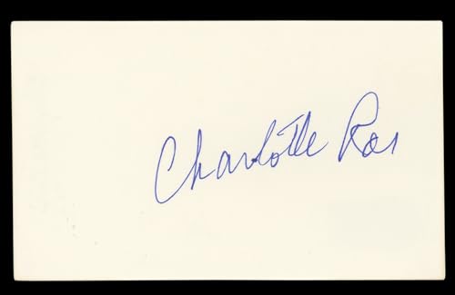 Charlotte Rae The Facts of Life Authentic Signed 3x5 Index Card BAS #BL96722