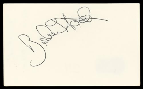 Robert Stack Airplane! Authentic Signed 3x5 Index Card Autographed BAS #BL96874