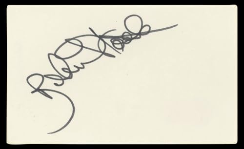 Robert Stack Airplane! Authentic Signed 3x5 Index Card Autographed BAS #BL96877