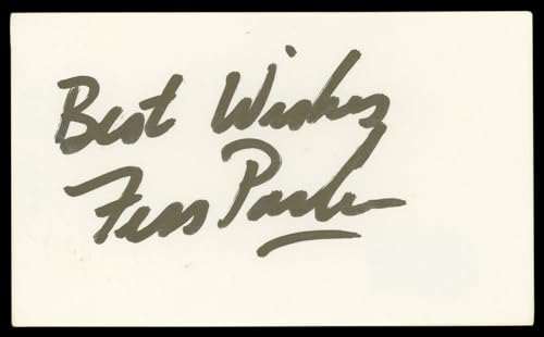 Fess Parker Daniel Boone "Best Wishes" Signed 3x5 Index Card BAS #BL98763