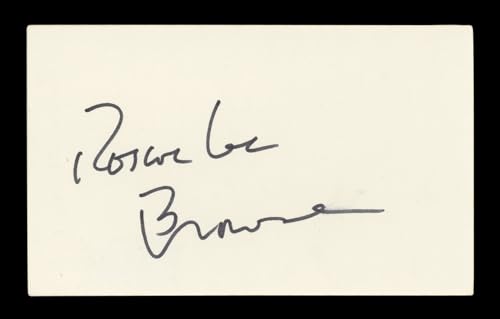Roscoe Lee Browne Logan's Run Signed 3x5 Index Card Autographed BAS #BM57027