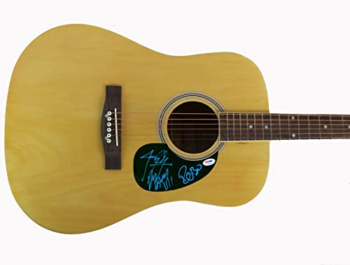 Misfits (3) Jerry Only, Robo, Dez Cadena Signed Natural Acoustic Guitar PSA/DNA