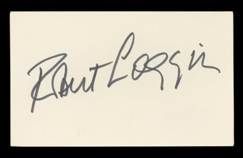 Robert Loggia Big Authentic Signed 3x5 Index Card Autographed BAS #BL96578