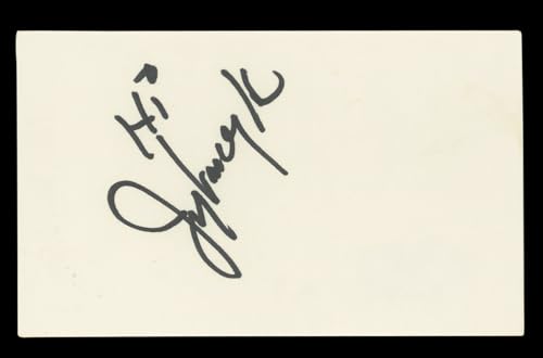 Jerry Van Dyke Coach "Hi" Authentic Signed 3x5 Index Card BAS #BL96750
