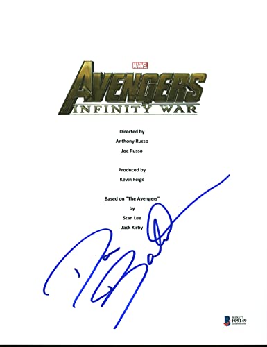 Dave Bautista Avengers Infinity War Signed Movie Script Cover BAS #F09149