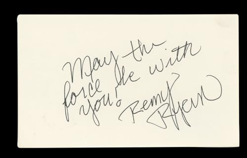 Remy Ryan RoboCop 3 "the force be with you!" Signed 3x5 Index Card BAS #AD70230