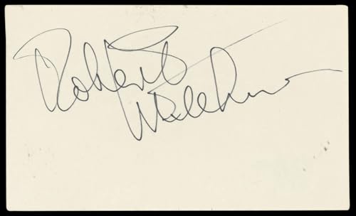 Robert Mitchum Tombstone Authentic Signed 3x5 Index Card BAS #BN89386