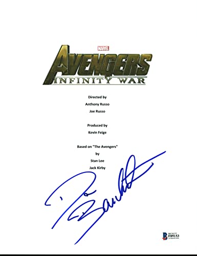 Dave Bautista Avengers Infinity War Signed Movie Script Cover BAS #F09153