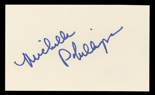 Michelle Phillips Knots Landing Authentic Signed 3x5 Index Card BAS #BL98853