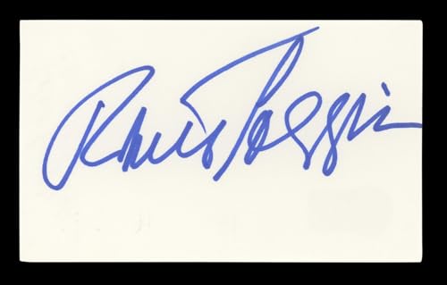 Robert Loggia Big Authentic Signed 3x5 Index Card Autographed BAS #BL96586