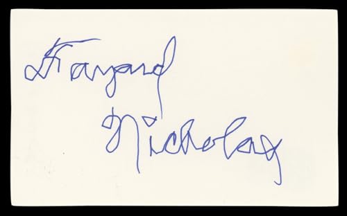 Fayard Nicholas The Pirate Authentic Signed 3x5 Index Card BAS #BL98803