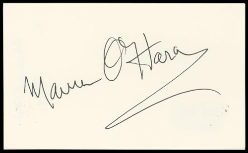 Maureen O'Hara The Quiet Man Authentic Signed 3x5 Index Card BAS #BN89207