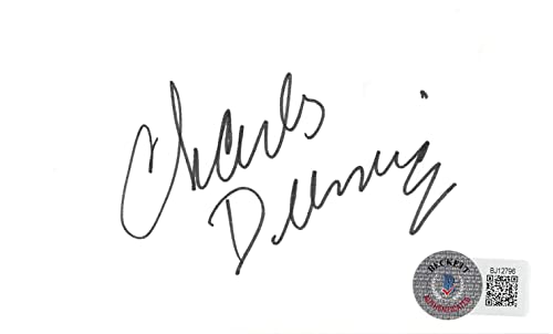 Charles Durning Dog Day Afternoon Authentic Signed 3x5 Index Card BAS #BJ12796 2