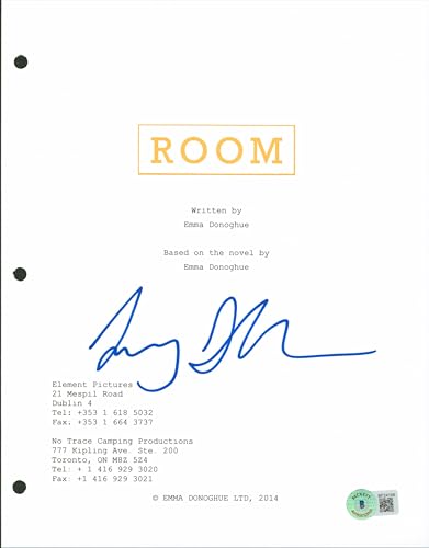 Lenny Abrahamson Room Authentic Signed 8.5x11 Room Script Cover BAS #BF24156