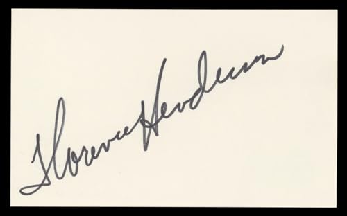 Florence Henderson The Brady Bunch Authentic Signed 3x5 Index Card BAS #BL98862