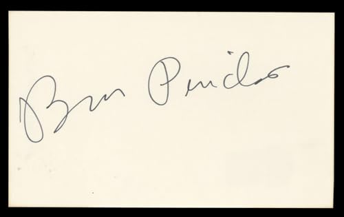 Bronson Pinchot True Romance Authentic Signed 3x5 Index Card BAS #BL98866