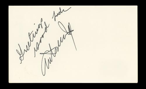 Anthony Ray Shadows "Greetings Good Luck" Signed 3x5 Index Card BAS #AD70272