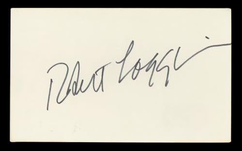 Robert Loggia Big Authentic Signed 3x5 Index Card Autographed BAS #BL96579