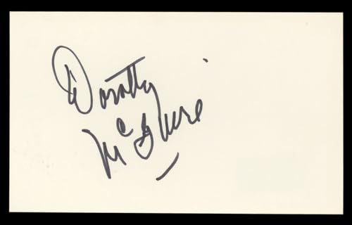Dorothy McGuire Gentleman's Agreement Signed 3x5 Index Card BAS #BL98873