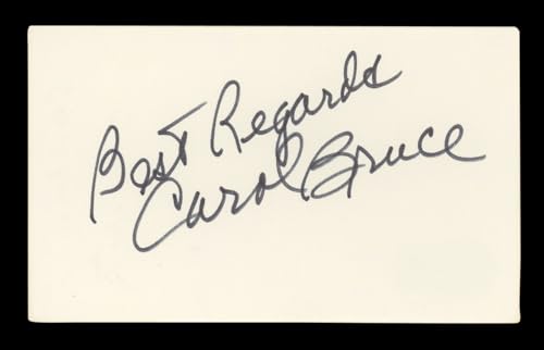 Carol Bruce Planes, Trains & Automobiles Signed 3x5 Index Card BAS #AD70125