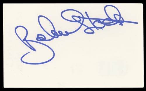Robert Stack Airplane! Authentic Signed 3x5 Index Card Autographed BAS #BL96879