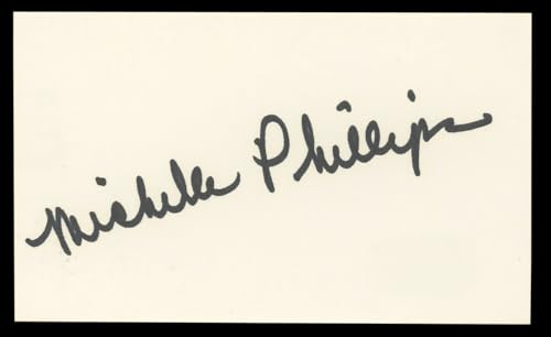 Michelle Phillips Knots Landing Authentic Signed 3x5 Index Card BAS #BL98854