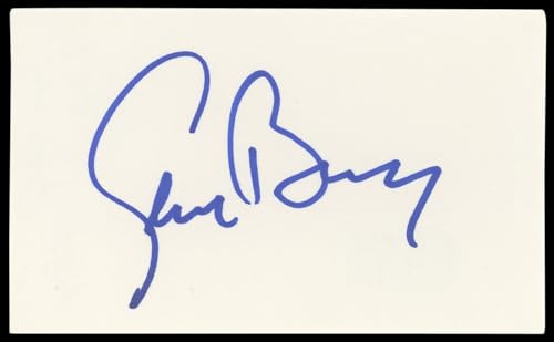 Gene Barry Bat Masterson Signed 3x5 Index Card Autographed BAS #AD70398