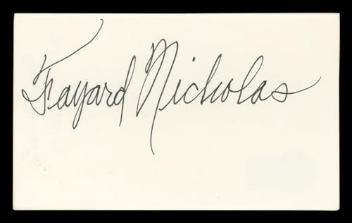 Fayard Nicholas The Pirate Authentic Signed 3x5 Index Card BAS #BL98809