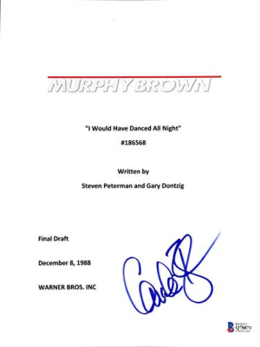Candice Bergen Authentic Signed Murphy Brown TV Script Cover BAS #Q78873