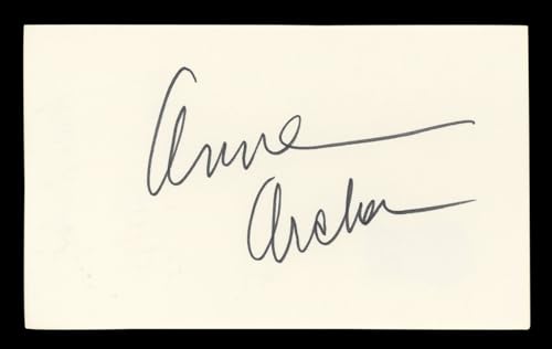 Anne Archer Fatal Attraction Authentic Signed 3x5 Index Card BAS #BL96930